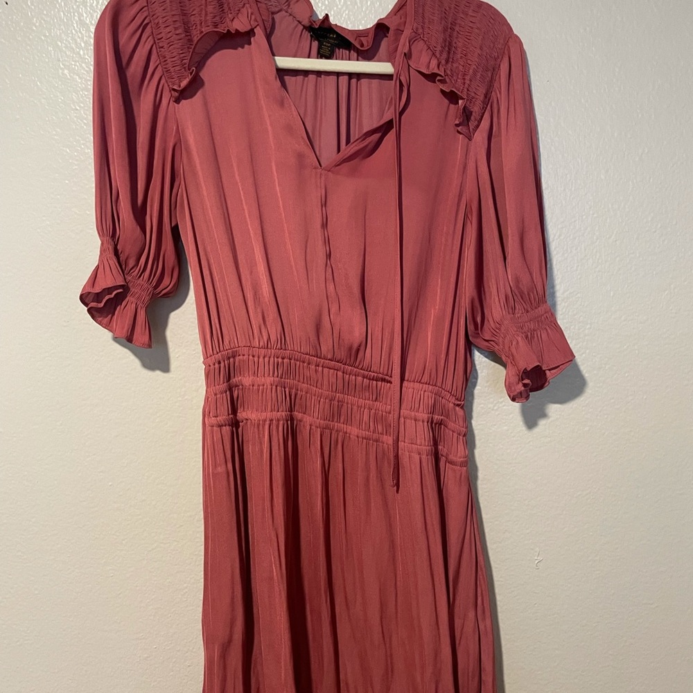 Current Air Pleated Short Sleeve Dress